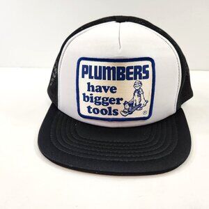 Plumbers Have Bigger Tools Snapback Cap Mesh Back Trucker Hat One Size